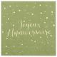 Miniature Papierservietten x 20 – Happy Birthday – Salbei