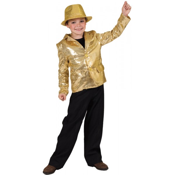 Goldene Jacke-Kostüm – Disco-Kind - parent-22106