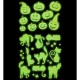 Miniature Dekorative fluoreszierende Aufkleber - Halloween
