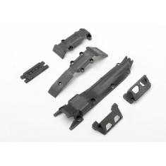 Skidplate set, front (1)/ rear (1)/ transmission (1)/ steering servo guards (2) / steering servo cov