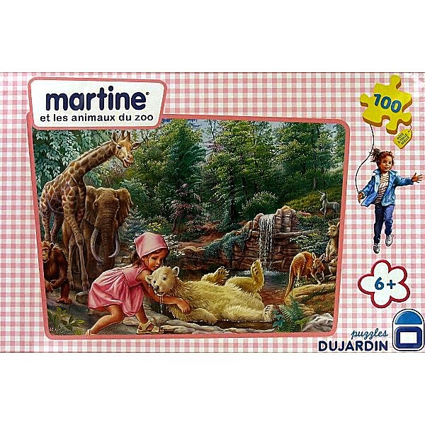 Puzzle 100 pièces : Martine et les animaux du zoo - Dujardin-61008-3
