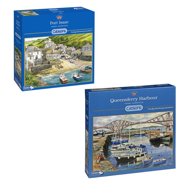 Pack puzzles ports de pêche : 2 puzzles de 500 et 1000 pièces - KIT00169