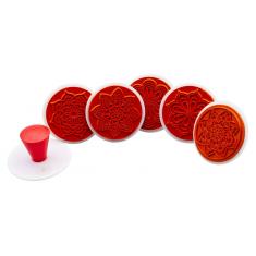 Sello con patrón de mandala/fantasía, juego de 6