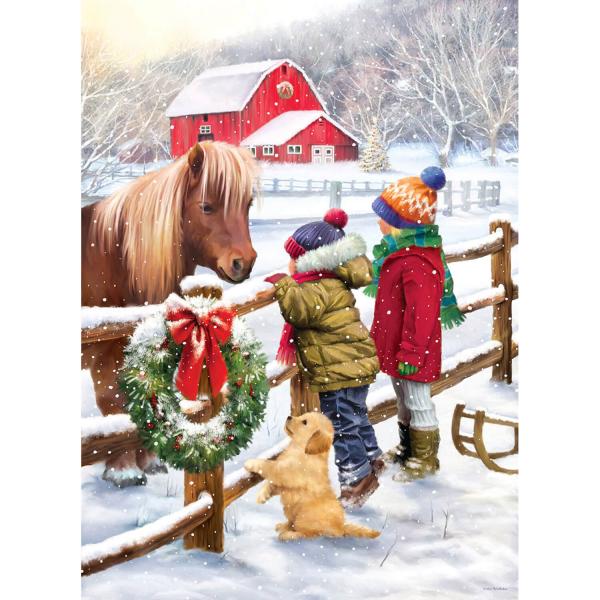 Puzzle 1000 pièces : Poney de Noël par Simon Treadw - EuroG-6000-5638