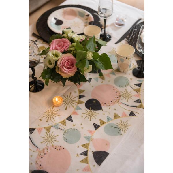 Fabric table runner 5m - Glitter - 6191