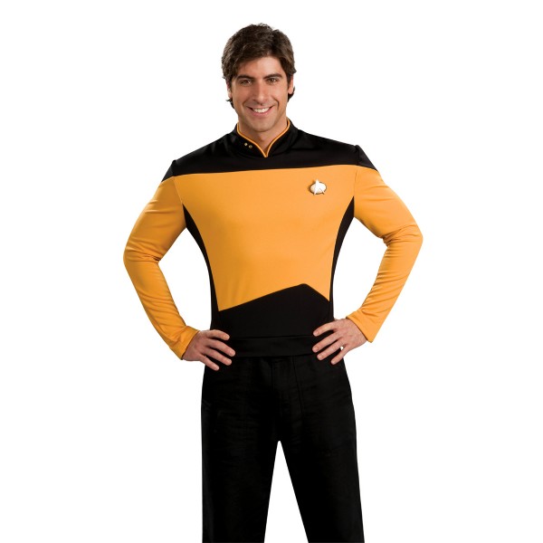Tee-Shirt  Capitaine Kirk Star Trek™.  Nouvelle Génération Jaune Et Noir - parent-1582