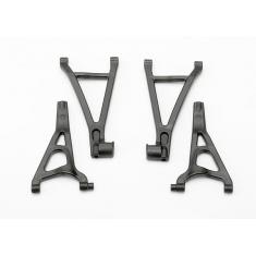 Suspension arm set, front (includes upper right & left and lower right & left arms) (1/16 E-Revo)