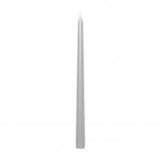 Set 2 bougies flambeau argent métal - 30 cm