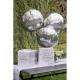 Miniature Round aluminum balloon 45 cm: Sparkling Silver Birthday