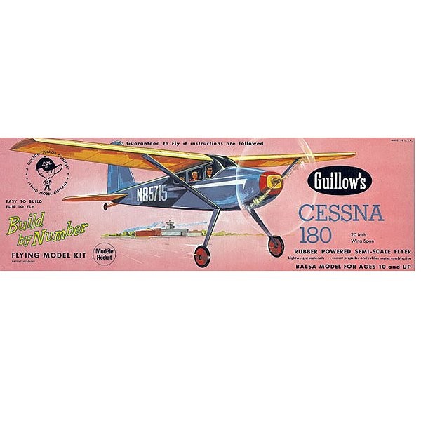 Maquette avion en bois : Cessna 180 - Guillows-0280601
