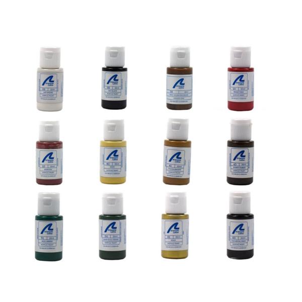 Set de 12 Peintures pour Maquette de Bateau goélettes - Artesania-277PACK21