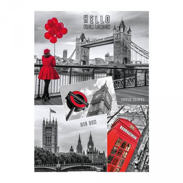 1000 pieces puzzle: London collage - Dino-532502
