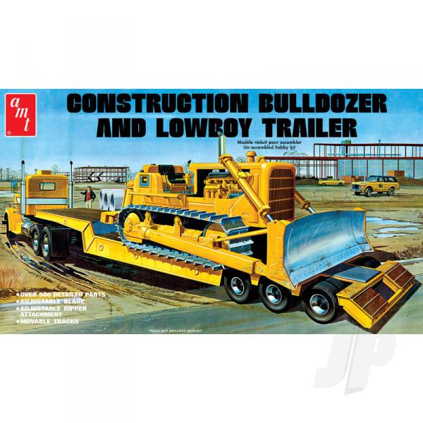 Lowboy Trailer & Bulldozer Combo - AMT1218