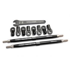 Biellettes Avant/Arriere Alu 7075-T6 Anodisees Noir 128Mm (2) + Chape