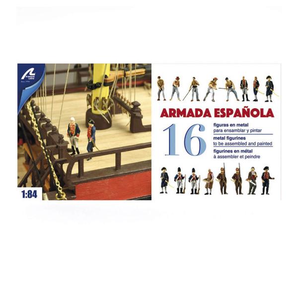 Set de 16 Figurines en Métal pour navires marine espagnole - Artesania-22901F