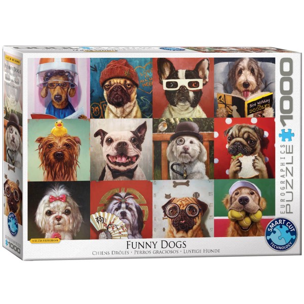 Puzzle 1000 pièces : Chiens drôles - EuroG-6000-5523