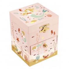 Mermaid Music Box with 3 Drawers 