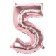 Miniature Kupferrosa Mylar-Ballon Nummer 5 – 86 cm