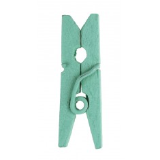 Mini Pinces En Bois - Cérémonie Mint x 24