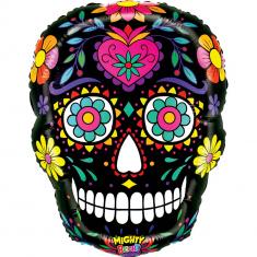Balloon - Mighty Black Sugar Skull 