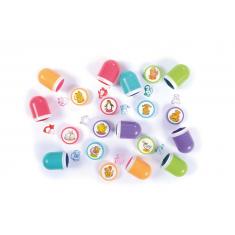 Sellos de animales, juego de 10, diámetro. 2,9 x 4,5 centímetros