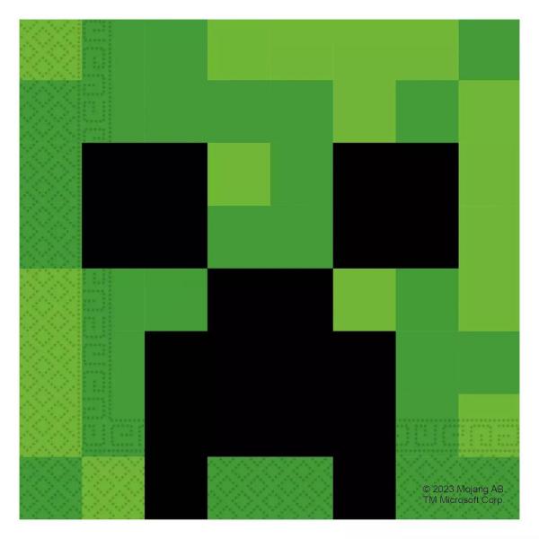 Lot de 20 serviettes 33x33 cm - Minecraft  - LMNC95443