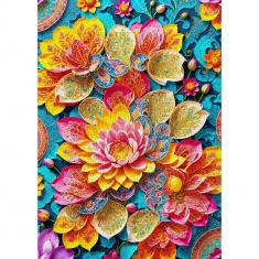 Puzzle 1000 pieces : Elegant Waterlilies