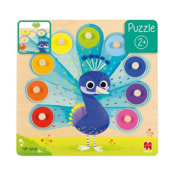 Puzzle encastrement : Paon  - Goula-453060