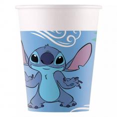 Lote de 8 copas cartón 25 cl- Stitch