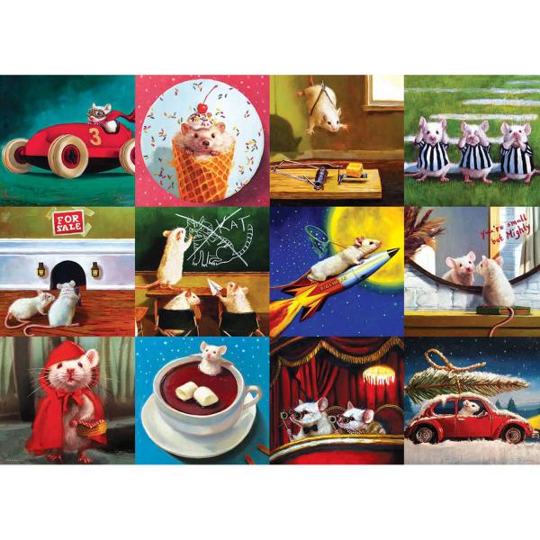 Puzzle 1000 pièces : Souris rigolotes - EuroG-6000-5695