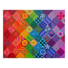 Puzzle 1000 pièces : Patchwork Arc-en-ciel