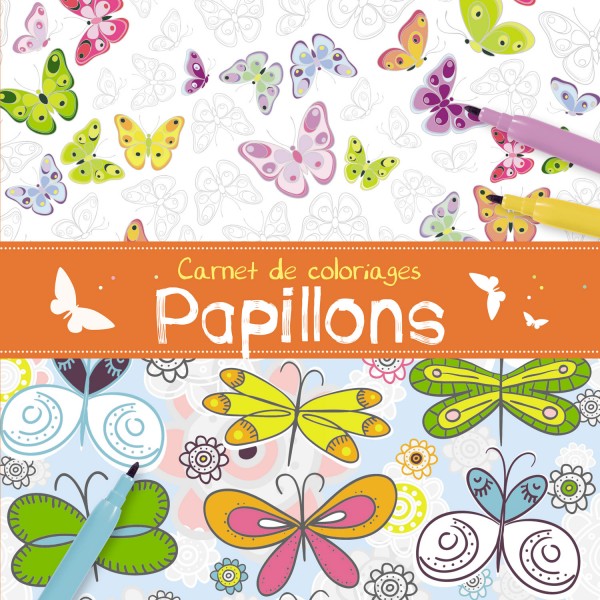 Carnet de coloriages : Papillons - 123Soleil-AU0114