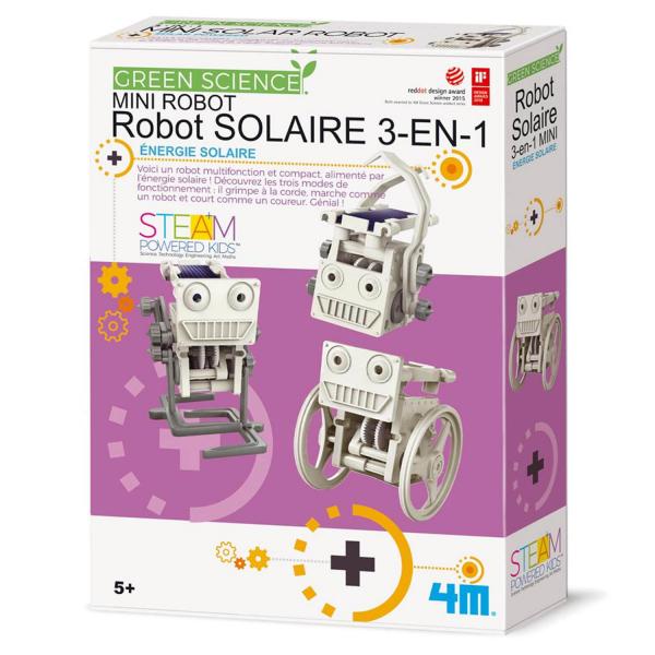 Kit de fabrication Green Science : Mini Robot solaire 3 en 1 - Dam-5663377