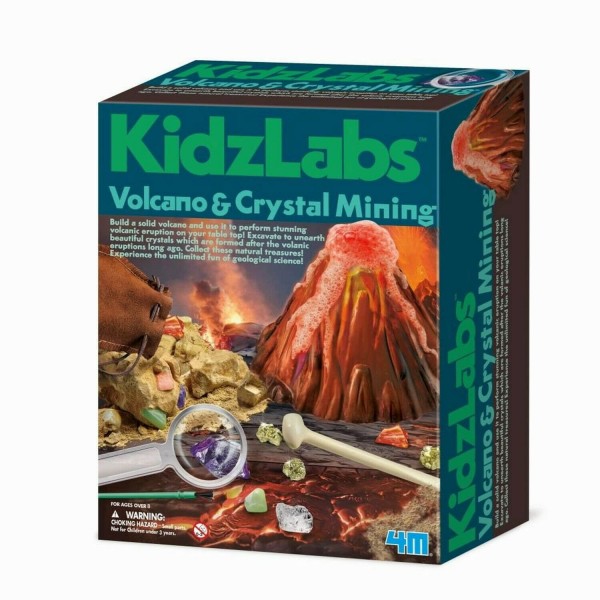 Kit de fabrication Kidzlabs : Volcan et cristaux - Dam 4M-5605532
