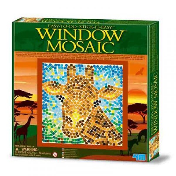 Kit de réalisation de vitrail en mosaïque : Girafe - 4M-5604547-Girafe