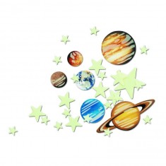 The solar system and 20 stars