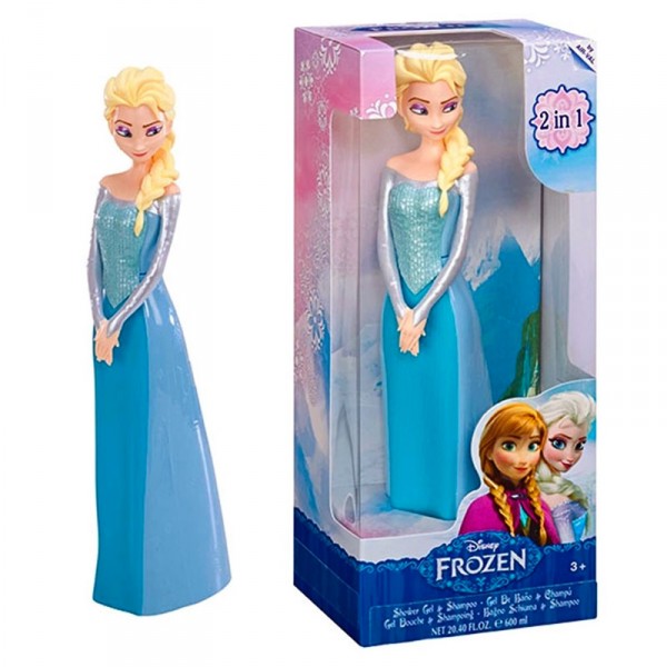Gel douche et shampoing La Reine des Neiges (Frozen) : Flacon Elsa 600 ml - Air-Val-6622