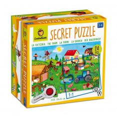 Puzzle 24 pièces : Puzzle secret : La Ferme