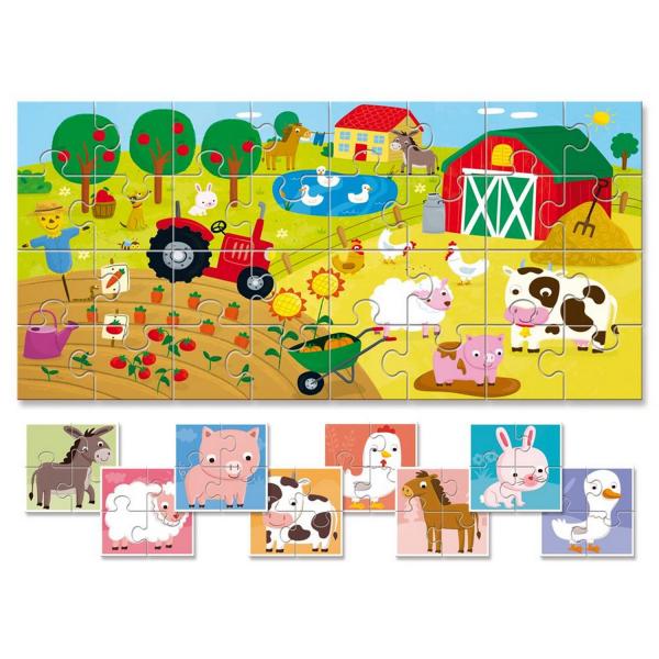 Baby puzzle collection : 32 pièces : La ferme - Ludattica-5874761