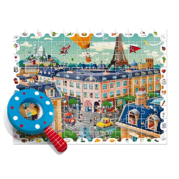 108 Teile Puzzle: Detektivpuzzle: Die Stadt - Ludattica-5820712