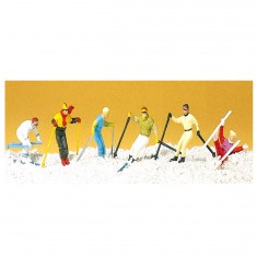 HO Modellbau: Figuren: Skifahrer - Ski Alpin