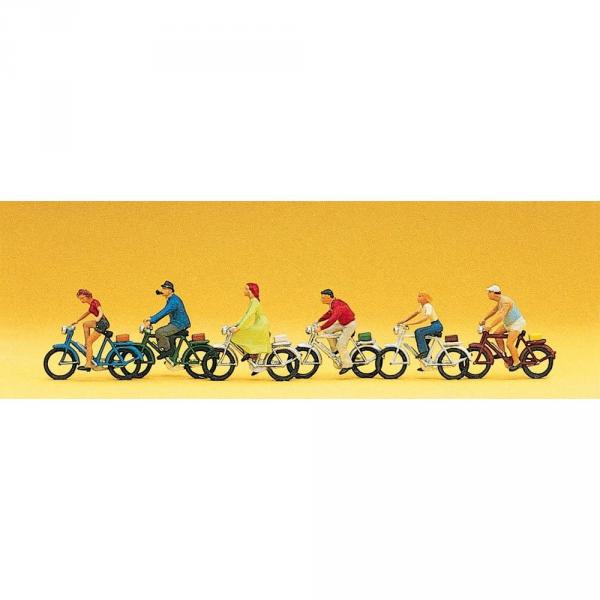 HO model making: 6 cycling figures - Preiser-PR10091