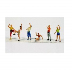 Modélisme HO : Figurines : Sportifs faisant de l'escalade
