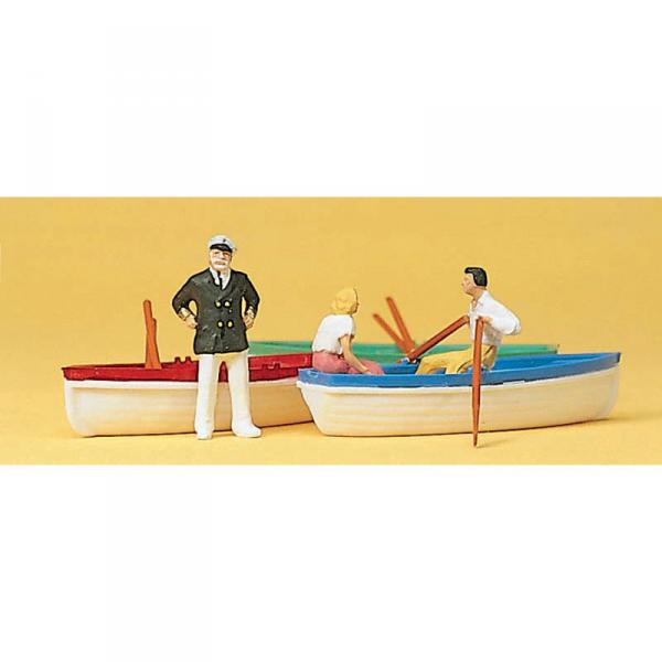 HO Modeling Figurines: Boat rental - Preiser-PR10072