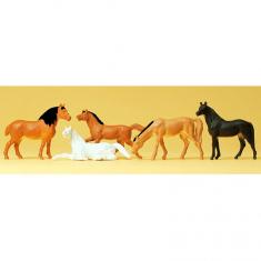 HO Modellbaufiguren: Pferde