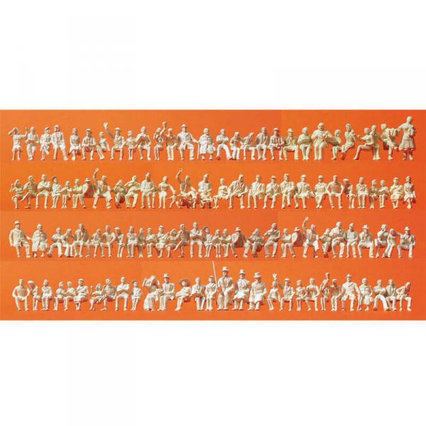 Figuras de fabricación de Maquetas HO: Figuras sentadas (120 figuras) - Preiser-PR16328