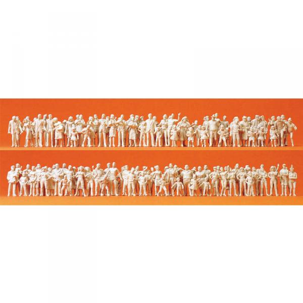 Modélisme HO Figurines : Passants spectateurs (130 figurines) - Preiser-PR16343