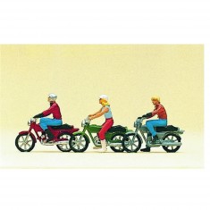 Modélisme HO : Figurines : Motocyclistes