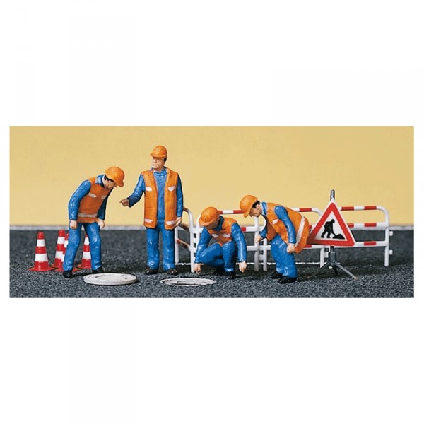 HO model making - Figures: Sewers, dam and manhole - Preiser-PR10445