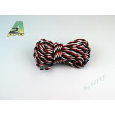 Cable servo torsadé 0,30mm² (au mètre)